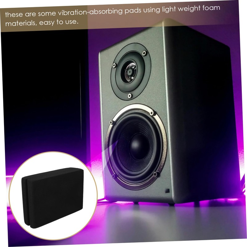 Levemolo 2pcs Acoustic Speaker Foams Soundproof Pad for Car Vibration