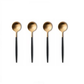 Cutipol Goa Black Gold Coffee/Teaspoon 4P / 큐티폴 고아 블랙골드 커피티스푼 4P