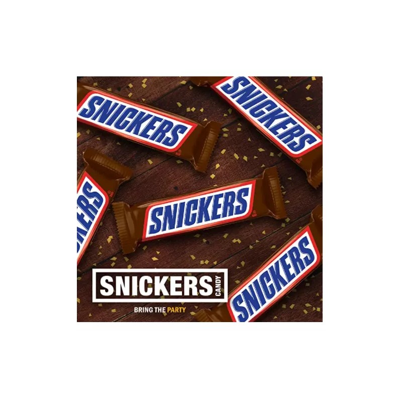 Snickers Singles Size Chocolate Candy Bars 1.86-Ounce Bar 48-Count Box