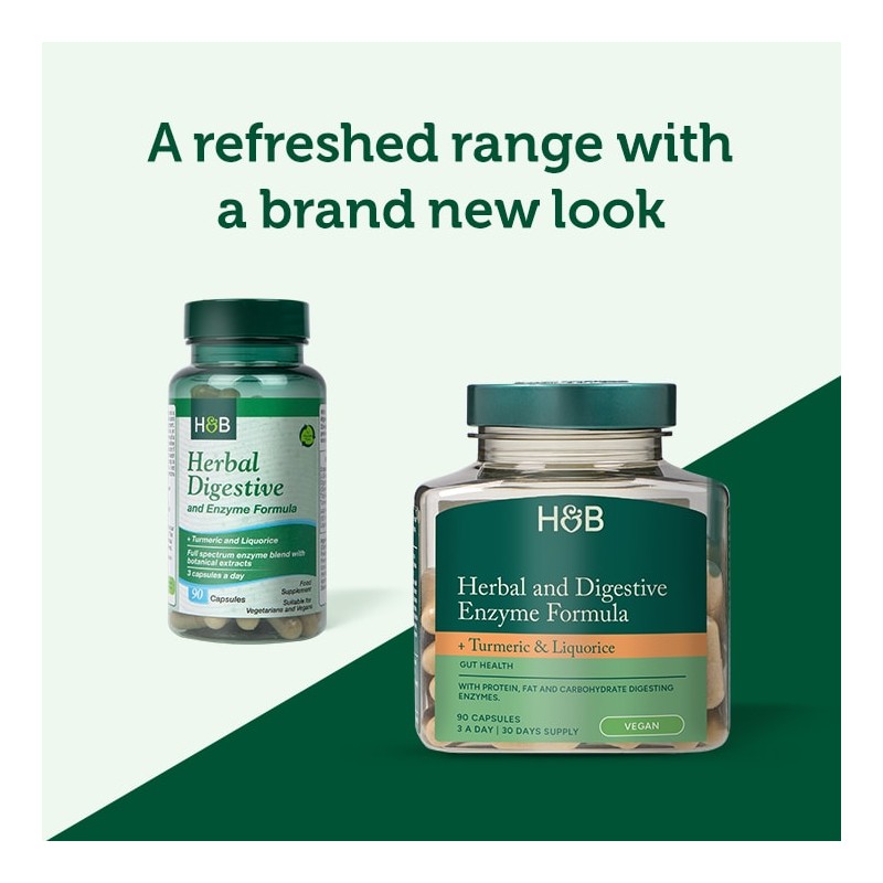 Holland & Barrett Herbal Digestive and Enzyme Formula 90 Capsules