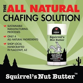 Squirrel's Nut Butter All Natural Anti Chafe Salve, aplicador de palo, 2.5 onzas