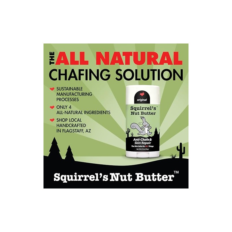 Squirrel's Nut Butter All Natural Anti Chafe Salve, aplicador de