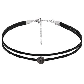 Sacina Gothic Vintage O Ring Choker, Layered Black Choker Necklace for Women, Black Choker, Boho Necklace, Goth Choker, Christmas New Year Jewelry Gift for Women