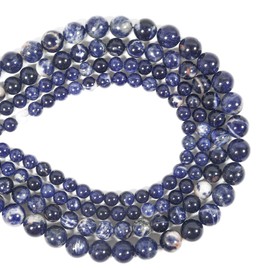 abalorio de piedras preciosas para hacer joyas, se vende por bolsa, 5 hebras en el interior, sodalite, 10 mm, 1