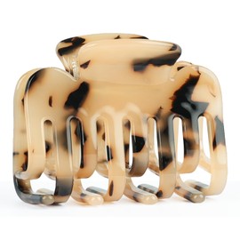 MAORULU Acetate Double Row Teeth Hair Clips for Women – 2.2 Inch Medium Jaw Clip, Strong Hold Hair Clamps for Thick & Thin Hair