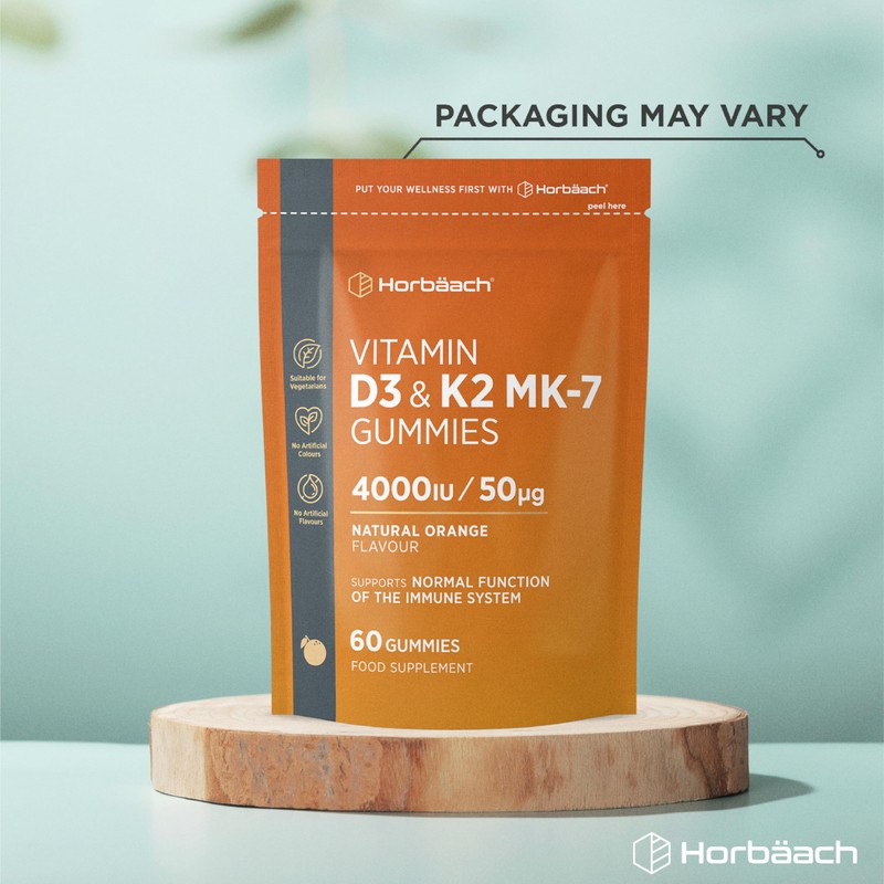 Vitamin D3 K2 Gummies | 60 Count (2 Months Supply)