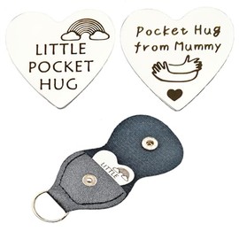 RFTWXHPN Christmas Birthday Gifts for Daughter Son Pocket Hug from Mummy Heart Pocket Hugs for Daughter Son Gifts from Mom Inspirational Graduation Gifts for Daughters Sons Hug Token