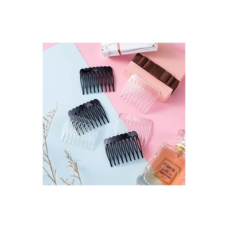 Oiiki Pinzas De Plástico Para Peine Lateral Para El Cabello,
