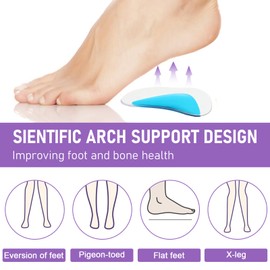 3 Pairs Gel Arch Pads Arch Support Insoles for Women Self Adhesive High Arch Insoles Shoe Plantar Fasciitis Gel Arch Pads for Pressure Relief