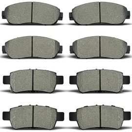8 pastillas de freno delanteras traseras de cerámica compatibles con Honda Odyssey 2005 2006 2007 2008 2009 2010, D1089/D1088