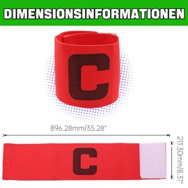 Hosifiy Pack of 10 Football Captain's Armband Red Nylon Elastic Football Armband Adjustable Football Captain Bracelets C Arm Band for Youth Adults Sports Training