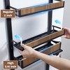 Fulifix Over The Door Pantry Organizer with Solid Wooden Baskets,