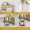 Mecgirn 3 Light Gold Vanity Lights for Bathroom, Bathroom Light