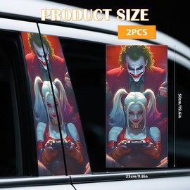 Zinueen Car Sticker, Car B-Pillar Protector, Automobile Sticker, Clown Sticker, Car Pillar Protection Sticker, Car Sticker Decorative, Waterproof, Graffiti Sticker, for Car B Pillar (C)