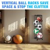 Columnar Vertical Ball Storage Racks with Wheels-NEW Durable 40x13'' Rolling
