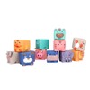 Baby Blocks Soft Silicone Baby Building Blocks Squeeze Toys for