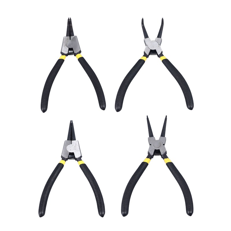 4Pcs Snap Ring Pliers Set Steel Circlip Pliers Kit with
