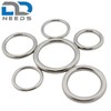 D2D Pack of 4 Stainless Steel Rings Size 6 x