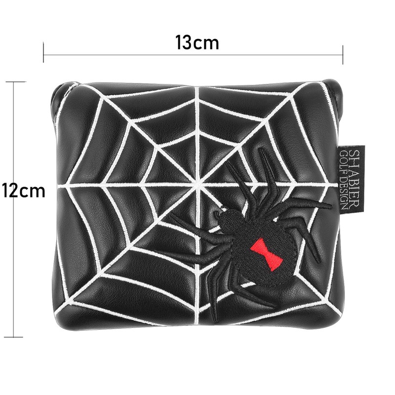 Outdoor Leisure Golf Mallet Putter Cover Headcover Spider Embroidery PU