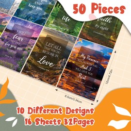 CHENGU 100 Pcs Bible Verse Notebook Christian Journals Bulk Christian Gifts Religious Prayer Journals Inspirational Notepads for Women Men Scripture Notepads Pocket for Office School (Classic Style)