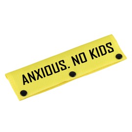 Funny Dog Leash Sleeve Anxious No Kids Dog Leash Wrap Sleeve Pet Birthday Gift for Pets(Anxious No Kids-YE Sleeve)