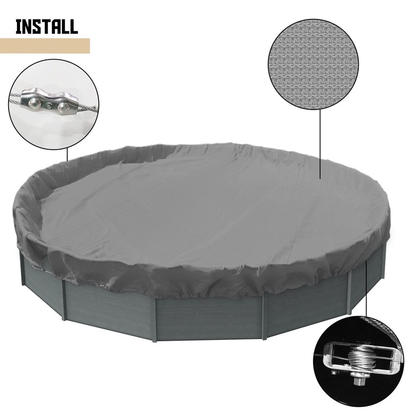 TANG 22' ft Round Pool Covers for 18 Feet Round