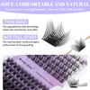 Individual Eyelash Clusters, Lashes, D Curl, 12-16 mm, 0.07 mm,