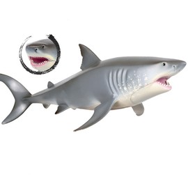 Kids Shark Model Toy Simulation Marine Life Animal Floating Plastic Hollow Realistic Shark Model Toy