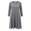 Adeptwool Womens Merino Wool Swing Dress Sleeve Flare with Pockets