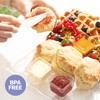 MATANA - 100 Small Plastic Dessert Cups 60ml, Square Clear