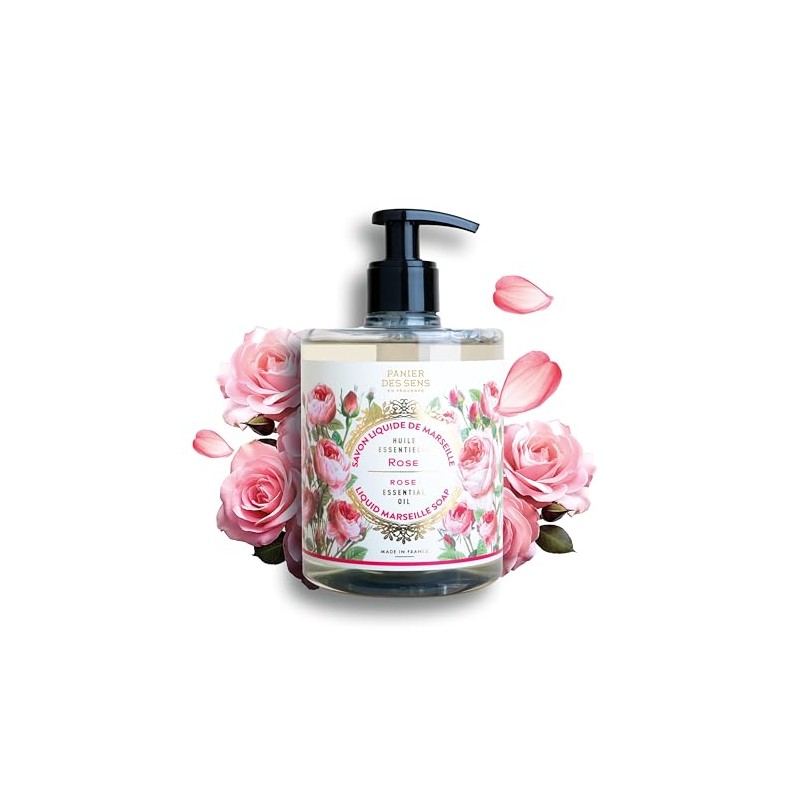 Panier des Sens Liquid Marseille Soap, Rejuvenating Rose, 16.9 Ounce
