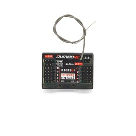 DUMBORC X10FG RC Receiver Built-in Gyro Voltage Return10 Channel Receiver for X10P DDF-350 /DDF-350 RC Transmitter Cars Boats Tanks