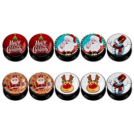 KUBOOZ 5 Pairs of Christmas Acrylic Ear Plugs., Acrylic