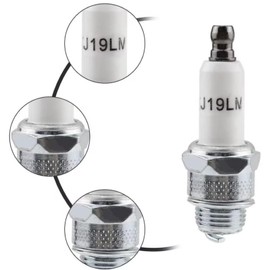 2 x RJ19LM Spark Plug 4-Stroke Lawnmower Spark Plug for Briggs & Stratton 796112 796112S 796112 3121-C5-0041 Champio