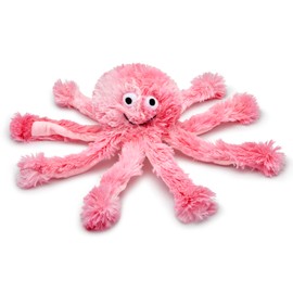 Gor Pets Super Snuggly Plush Octopus Dog Toy - Super Soft with Multiple Squeakers & Crinkles - Perfect Cuddly Companion for Pups & Dogs (Pink, Baby XS)