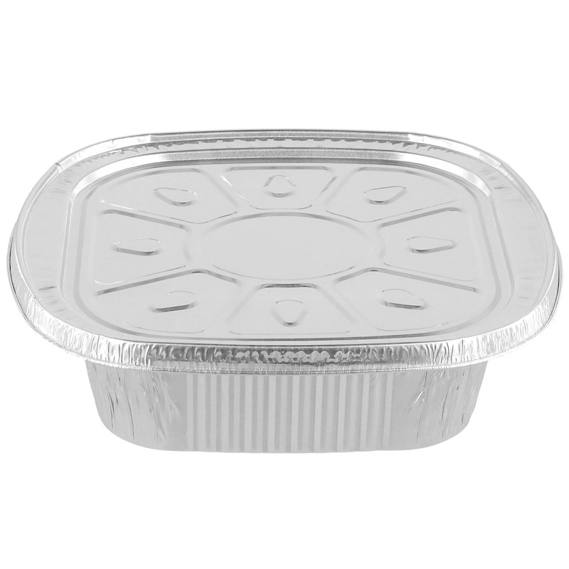 SEUNMUK 30 PCS Aluminium Foil Trays, Square, Silver, 190x180x55mm, with