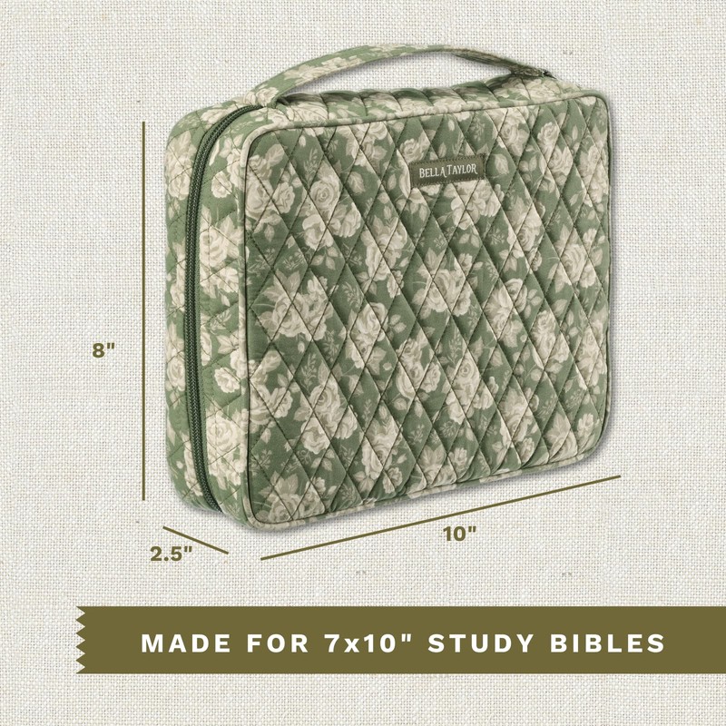 Bella Taylor Quilted Bible Cover for Women - Large Study