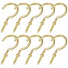 Wiwaplex 10 Pack Ceiling Hooks, 2 Inch Metal Screw Hooks,