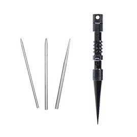 Paracord Black Knotter's Tool with Silver Stitching Needles