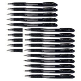 RADIUS SparkFine Retractable Ballpoint Pens, BLACK, Fine Point (0.7mm), Pack of 20, Fine Tip Ball Pens, Ideal for Office School Home Business Hospital Use