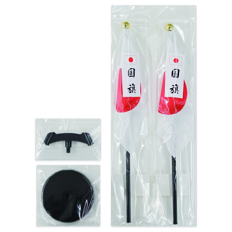 TOSPA Hikimaru Mini Japanese Flag 2-Piece Cross Set, Flag Size