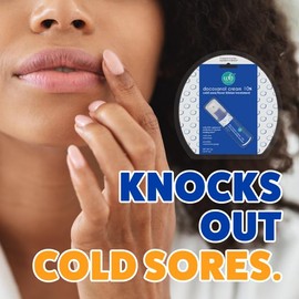 Wellness Basics Docosanol Cream 10% | Cold Sore Treatment | Shortens Healing Time | 0.07 oz - Pump