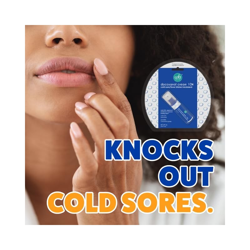 Wellness Basics Docosanol Cream 10% | Cold Sore Treatment |