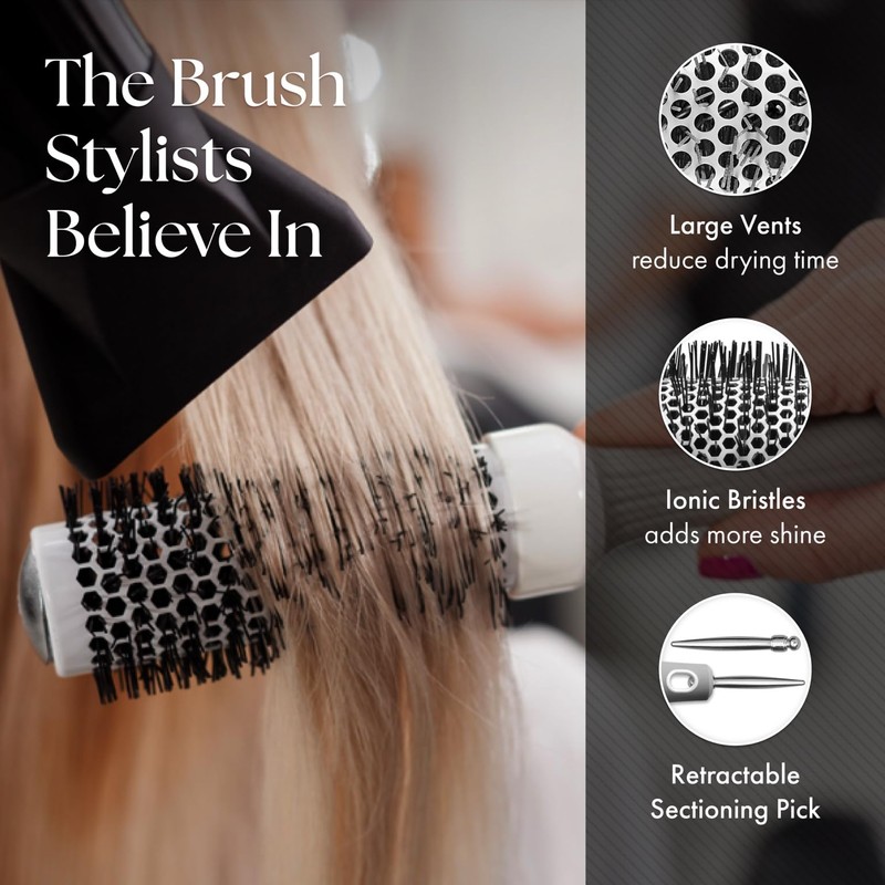 Olivia Garden Ceramic + Ion Round Thermal Hair Brush -