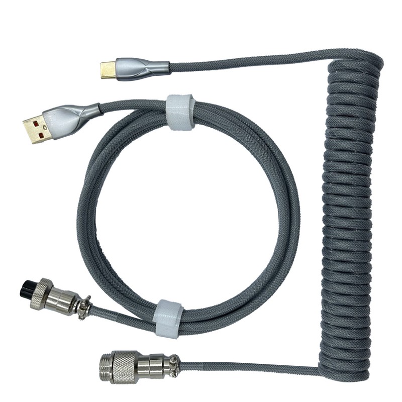 Gaming Keyboard Cable Professional Retractable Sturdy Connector Coiled Keyboard Cable