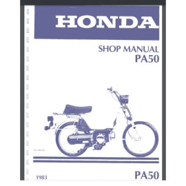 Honda Moped PA50 Service Manual 1978-1983 98 pages Comb Bound Gloss cover