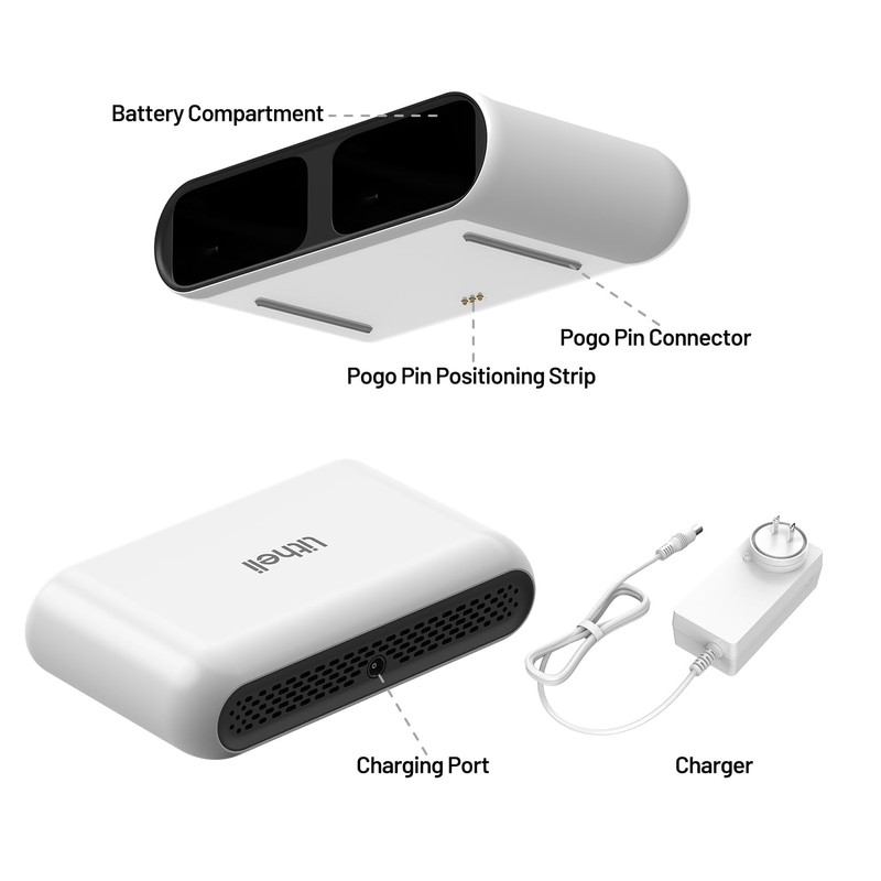 Litheli Charger for U20 Battery – 50-Minute Fast Dual Charging,