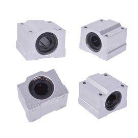 4 pcs SCS16UU 16mm Linear Motion Ball Bearing Pillow Block Closed Linear Bearing Slide Block Slide Bushing for 16mm Round Shaft Rod (SCS16UU)