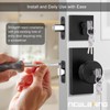 Newlaking Matte Black Exterior Door Knob with Deadbolt Set -