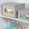 mDesign Fabric Basket with Lid - The Ideal Fabric Storage